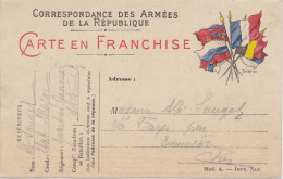 CORRESPONDANCE DES ARMEES DE LA REPUBLIQUE CARTE EN FRANCHISE - Cartas & Documentos