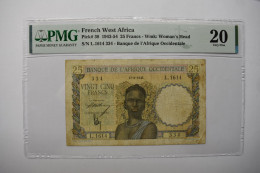 Banknotes FRENCH WEST AFRICA: 25 Francs 17.8.1943 PMG 20 - Joegoslavië