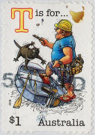 AUSTRALIA 2016 $1 Multicoloured, Fair Dinkum Aussie Alphabet T Die-Cut Self Adhesive Used - Used Stamps