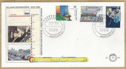 NL.- FDC. NVPH Nr. 266. EERSTE DAG VAN UITGIFTE. FIRST DAY OF ISSUE. 20-06-1989. 150 JAAR SPOORWEGEN 1839-1989.. - FDC