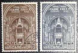 VATICAN. Y&T N°287/288. USED. OUVERTURE DU SYNODE DIOCÉSAIN ROMAIN. T.B... - Usados