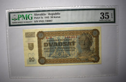 Banknotes SLOVAKIA: 20 Korun (11.9.1942) PMG 35 - Slowakije