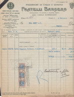 Casale Monferrato 1931, Fratelli Bargero Fabbriche Calce E Cementi, Fattura - Italia