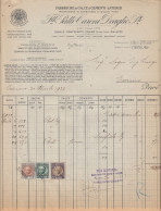 Torino 1932, F.lli Palli Caroni Deaglio, Fabbrica Di Calce E Cementi, Fattura - Italien