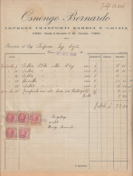 Torino 1932, Osnengo Bernardo, Impresa Trasporti Sabbia E Ghiaia, Fattura Epoca - Italie