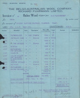 The Belgo-Australian Wool Company Richard Fuhrmann Limited - Fattura 1922 - Australien