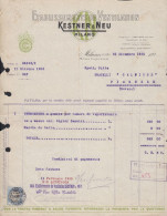 Milano 1924 - Etablissements De Ventilation Kestner A Neu - Fattura Epoca - Italie