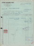 Chiavazza (Biella) 1930 - E. Gamba & C. - Officina Tessile - Fattura - Italien