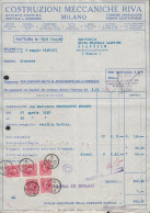 Milano 1938 - Costruzioni Meccaniche Riva - Fattura Epoca - Marche Bollo - Italie