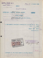 Milano 1928 - Crippa Spaini & C. - Fattura Epoca - Marche Da Bollo - Italy