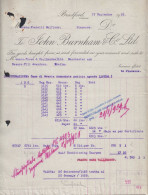 Bradford 1928 - John Burnham & Co. Ltd - Fattura Epoca - Royaume-Uni