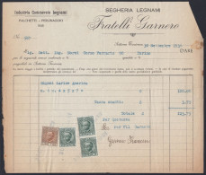 Settimo Torinese 1936 - Fratelli Garnero - Segheria Legnami - Fattura - Italië