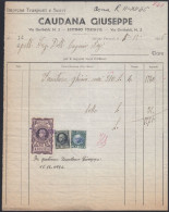 Settimo Torinese 1936 - Caudana Giuseppe - Trasporti E Scavi - Fattura - Italia