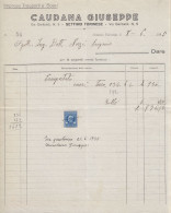 Settimo Torinese 1935 - Caudana Giuseppe - Trasporti E Scavi - Fattura - Italië