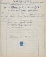 Torino 1935 - Ditta Botta Enrico & C. Già Barale - Mobili - Fattura Epoca - Italie