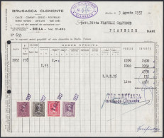 Biella 1957 - Brusasca Clemente - Materiale Da Costruzione - Fattura - Italië