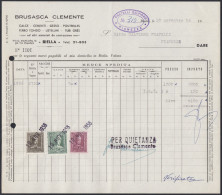 Biella 1956 - Brusasca Clemente - Materiale Da Costruzione - Fattura - Italië