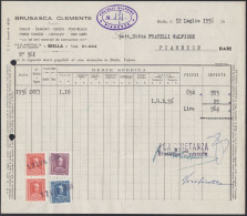 Biella 1956 - Brusasca Clemente - Materiale Da Costruzione - Fattura - Italia