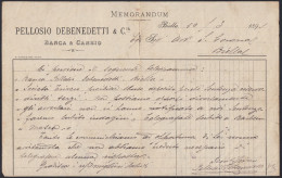 Biella 1891 - Pellosio Debenedetti - Banca & Cambio - Memorandum - Italien