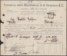 Biella 1923 - Fonderia Della Maddalena Di A. Graziano & C. - Fattura - Italië