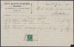 Biella 1934 - Ditta Blotto Stefano - Addobbi - Documento Commerciale - Italien