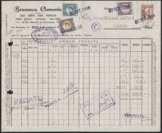 Biella 1938 - Brusasca Clemente - Calce, Cementi - Documento Commerciale - Italie