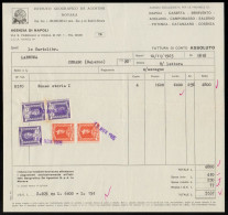 Istituto Geografico De Agostini Novara - Napoli - Fattura D'epoca - Italië