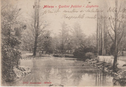 166-Milano-Lombardia-Giardini Pubblici E Laghetto-v.1905 X Estero:Romania-Francobollo 10c V.E. III. - Milano