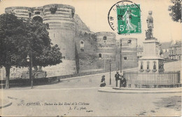 49 Angers Statue Du Roi  René Et Le Chateau - Angers