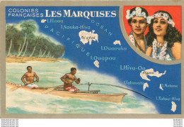 LES MARQUISES COLONIES FRANCAISES PUBLICITE DES PRODUITS DU LION NOIR - Polynésie Française