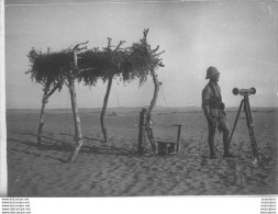 LES FRANCAIS EN ARABIE OBSERVATOIRE ET POSTE TELEMETRIQUE  WW1 PHOTO ORIGINALE 18 X 13 CM - Krieg, Militär