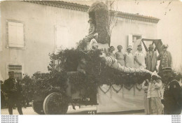 CARTE PHOTO DEFILE FETE CHAR FLEURI PHOTO PAUL JACQUIN VALENCE - Other & Unclassified