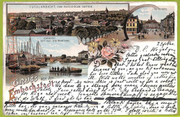 Ae9560 - ESTONIA - Ansichtskarten VINTAGE POSTCARD - Gruss Aus Embachstadt -1898 - Estonie