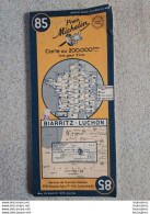 CARTE MICHELIN BIARRITZ LUCHON ANNEE 1950 - Wegenkaarten