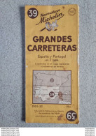 CARTE MICHELIN GRANDES CARRETERAS ESPAGNE ET PORTUGAL  1951-1952 - Carte Stradali