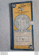 CARTE MICHELIN PARIS REIMS 1951 - Carte Stradali