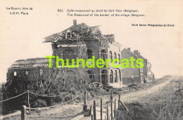 CPA CAFE RESTAURANT AU BORD DU VIEIL YSER LA GUERRE 1914 16 - Weltkrieg 1914-18