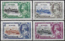 1935 St Lucia Silver Jubilee 4v. MNH SG N. 109/12 - Andere & Zonder Classificatie