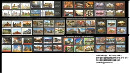 ONU Nations Unies Complet NY **  2009 2011 à 2019  2020 2021 2022 2023 Patrimoine Mondial - Unused Stamps