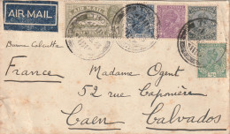 INDE - LETTRE - Thonze Le 23/08/1933 Pour Caen - 1911-35 King George V