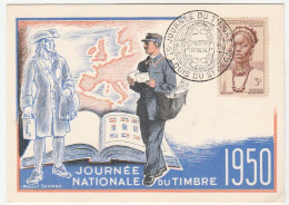 Carte Journée Du Timbre, Saint Louis / Sénégal, 1950, Facteur - Lettres & Documents