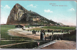 CPA CARTE POSTALE GIBRALTAR ROCK FROM SPANISH LINES - Gibilterra