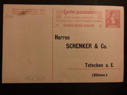 CP EP 10 NEUVE + Herren SCHENKER & Co. TETSCHEN - Postwaardestukken