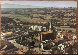 CPSM GALAN 65 L'Eglise, L'Hospice, Chaîne Des Pyrénées - Galan