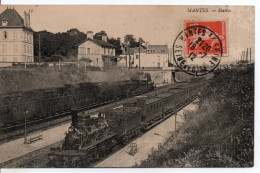Carte Postale Ancienne Mantes - Station - Chemin De Fer - Mantes La Jolie