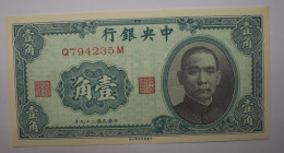 Banknotes China 10 Cents (1 Chiao) (1940) - Chine