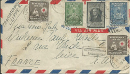 HAITI LETTRE PAR AVION  1.80$ PORT AU PRINCE¨POUR NICE ( ALPES MARITIMES ) DE 1948 LETTRE COVER - Haïti