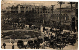 4.1.25 EGYPT, ALEXANDRIA, PLACE MOHAMMED ALI, 1923, POSTCARD - Alexandrie