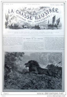 Löwe - Lion - Gravure S. Riou - Page Original 1880 - Estampes & Gravures