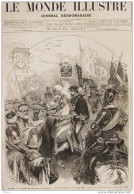Rouen -la Grande Fête Historique De Bienfaisance - Entrée De Henri II, Le 1er Octobre 1550 -  Page Original - 1880 - Historische Documenten